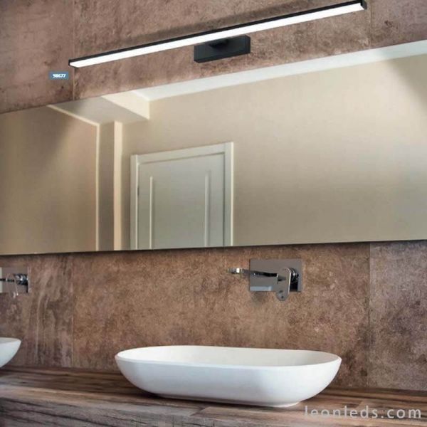 Aplique LED negro Pandella 1 para espejo de baño IP44 Eglo | LeonLeds
