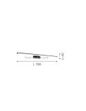 Dimensiones Aplique LED negro Pandella 1 para espejo de baño IP44 Eglo 98677 | LeonLeds