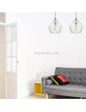 Lámpara de techo colgante color menta Carlton 1 de estilo vintage |Leónleds Iluminación