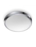 Plafón LED cromado Doris IP44 17W 1700Lm Philips | LeonLeds Iluminación