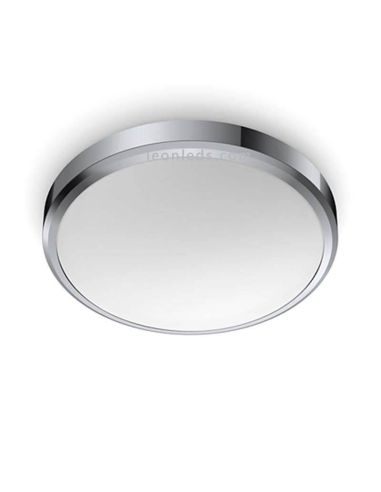 Plafón LED cromado Doris IP44 17W 1700Lm Philips | LeonLeds Iluminación