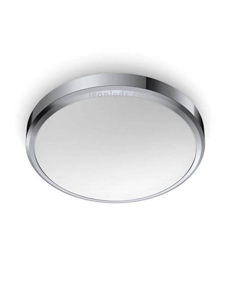 Plafón LED cromado Doris IP44 17W 1700Lm Philips | LeonLeds Iluminación