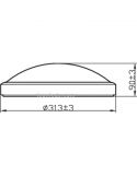 Dimensiones Plafón LED Doris Niquel de 17W 1700Lm y luz natural 4000K 8718699758943 | LeonLeds Iluminación