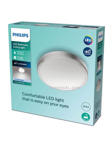 Plafonnier LED Doris Niquel 17W 1700Lm et lumière naturelle 4000K Philips | Éclairage LeonLeds