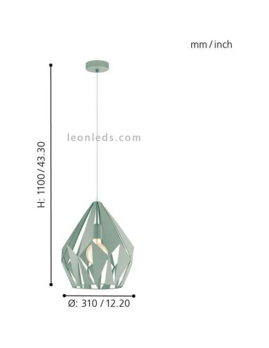 Lampe suspendue au plafond Carlton-P...