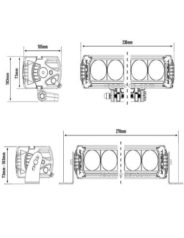 Homologierte LED-Leiste Triple R 750...