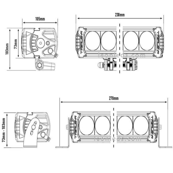 Barre LED Homologuée Triple R 750 Gen...