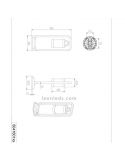 Sobremuro de Exterior óxido IP44 Sambesi | farol de Trio Lighting granate metálico pequeño | LeonLeds Iluminación