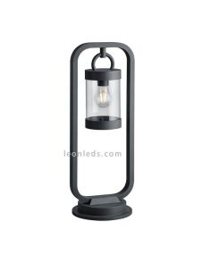 Poste Sobremuro de Exterior antracita con sensor Sambesi 1XE27 | farol de Trio Lighting | LeonLeds Iluminación