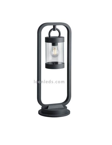 Poste Sobremuro de Exterior antracita con sensor Sambesi 1XE27 | farol de Trio Lighting | LeonLeds Iluminación