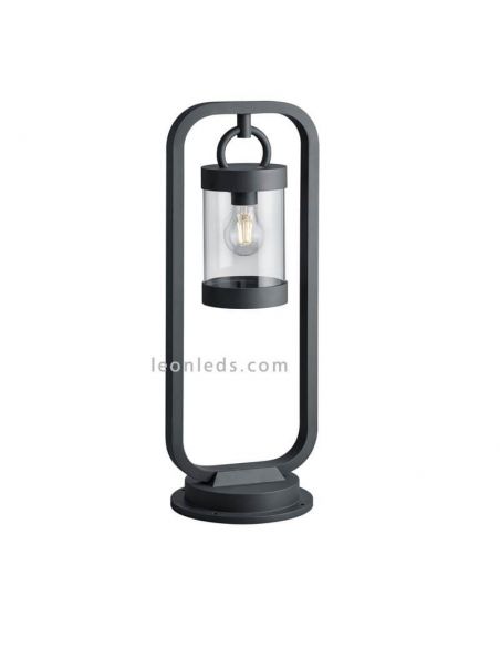 Poste Sobremuro de Exterior antracita con sensor Sambesi 1XE27 | farol de Trio Lighting | LeonLeds Iluminación
