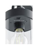Poste Sobremuro de Exterior antracita con sensor Sambesi 1XE27 | con interruptor | LeonLeds Iluminación