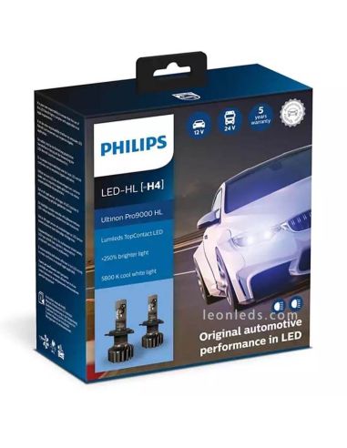 Bombillas LED H4 Ultinon Pro9000 12V 24V  Philips Auto | LeonLeds