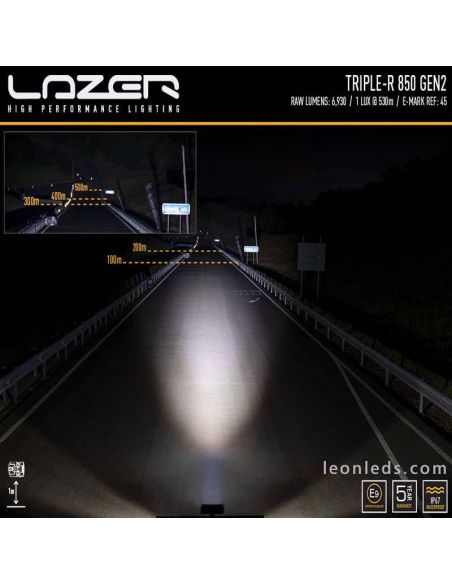 Gama Lazer Triple R 850 Gen 2 LED Bar com luz de posição | leonleds