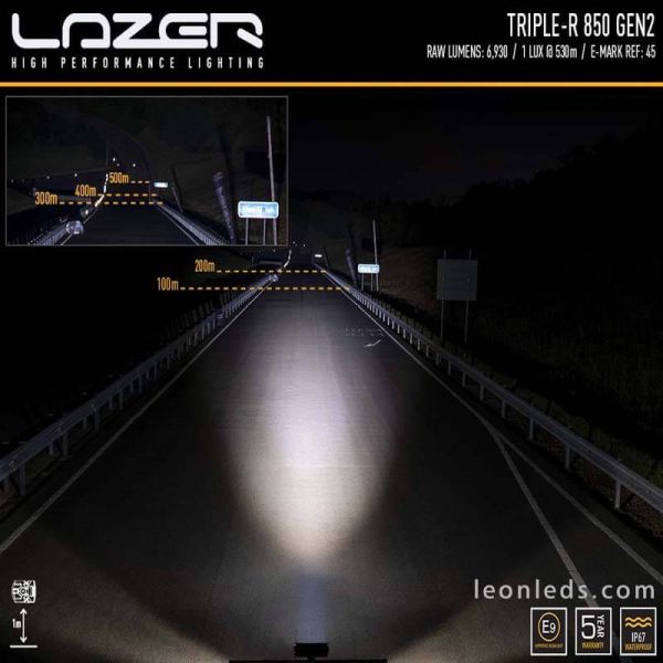 Alcance Barra LED Lazer Triple R 850 Gen 2 con luz de posición | LeonLeds