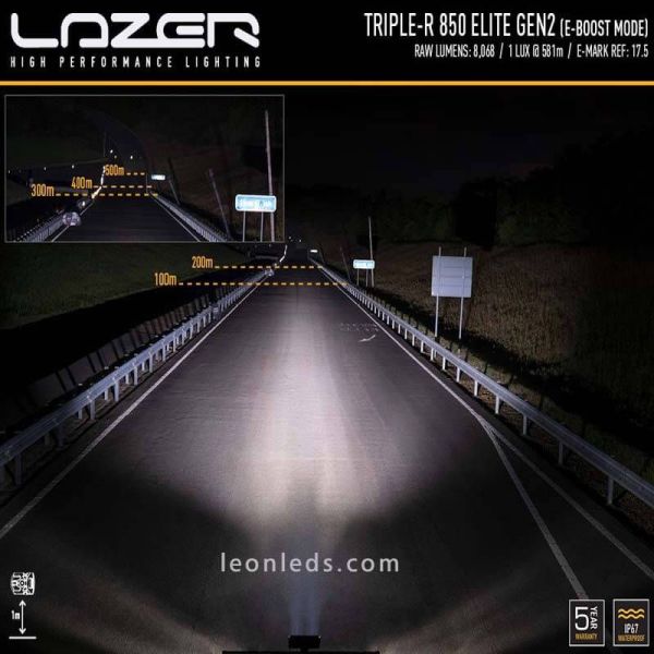 Alcance haz de luz Barra LED Lazer Triple R 850 Elite Gen 2 | LeonLeds