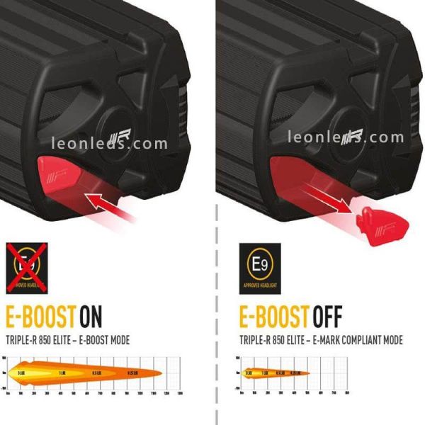 Eboost Lazer Lamps Barra LED potente Triple R 850 Elite | LeonLeds