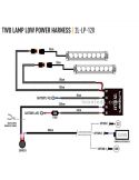 2L-LP-120 Cableado para instalar 2 Barras LED Lazer | LeonLeds