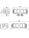 Dimensiones Barra LED Triple R1000 Gen 2 Elite | Leonleds