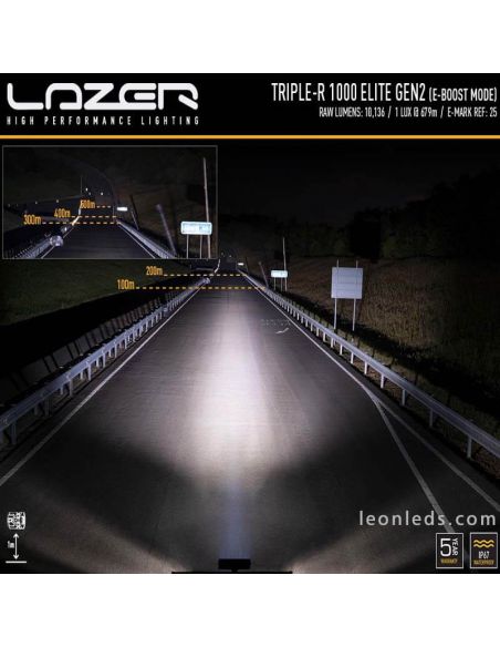 Gamme de faisceaux de barre triple LED Elite R1000 Gen 2 | leonleds