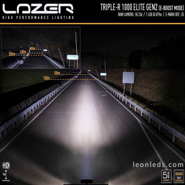Alcance haz de luz Barra LED Triple R1000 Gen 2 Elite | LeonLeds