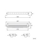 Dimensiones Barra LED potente Homologada LEDriving LightBar VX250-SP Osram 4062172141888 | LeonLeds