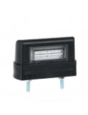 Piloto LED Matricula Negro Rojo 2 LED Homologado Luz Matricula 12v 24v Fristom FT016 FT-0176 | LeonLeds