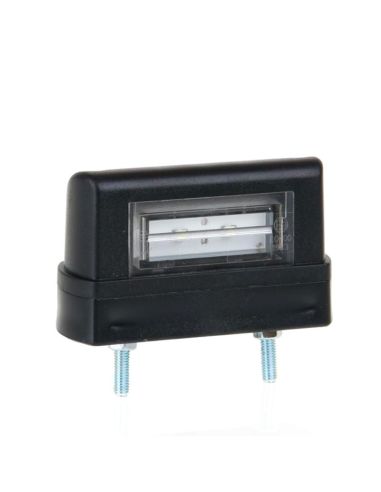 Eclairage de plaque d'immatriculation à LED Noir Rouge 2 LED Eclairage de plaque d'immatriculation homologué 12v 24v Fristom FT0