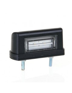 Piloto LED Matricula Negro Rojo 2 LED Homologado Luz Matricula 12v 24v Fristom FT016 FT-0176 | LeonLeds