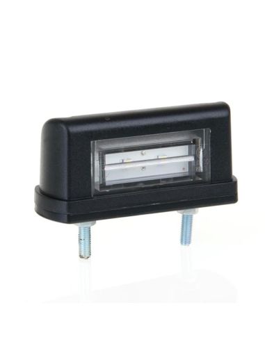 Piloto LED Matricula Negro Rojo 2 LED Homologado Luz Matricula 12v 24v Fristom FT016 FT-0176 | LeonLeds