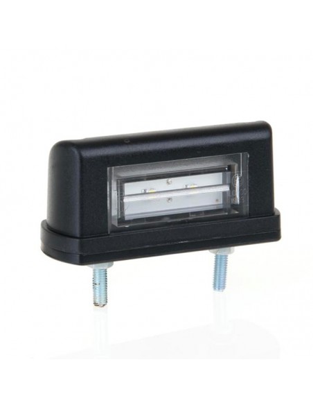Eclairage de plaque d'immatriculation à LED Noir Rouge 2 LED Eclairage de plaque d'immatriculation homologué 12v 24v Fristom FT0