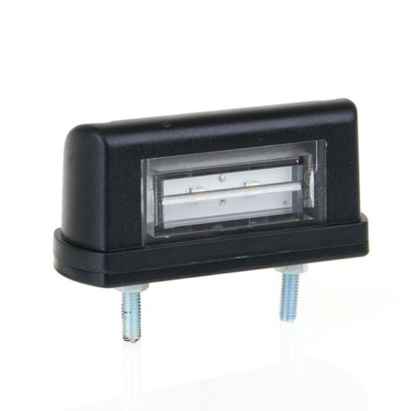 Piloto LED Matricula Negro Rojo 2 LED Homologado Luz Matricula 12v 24v Fristom FT016 FT-0176 | LeonLeds