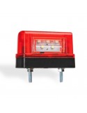 Luz de Placa de Carro LED Preto Vermelho 2 LED Aprovado Luz de Placa de Carro 12v 24v Fristom FT016 FT-0176 | leonleds