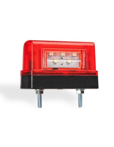 Luz de Placa de Carro LED Preto Vermelho 2 LED Aprovado Luz de Placa de Carro 12v 24v Fristom FT016 FT-0176 | leonleds