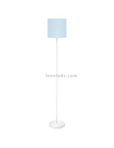 Candeeiro de pé de metal de madeira e...