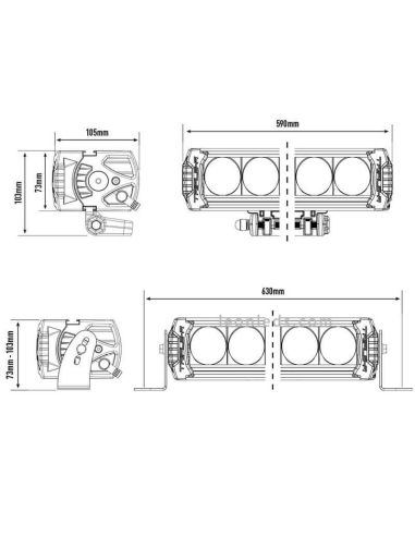 Barre LED Triple R 1250 Gen 2 avec...