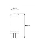 Medidas Bombilla LED G4 Regulable 2.1W - 20W CorePro LEDcápsulaLV Philips - 8718699767532 | LeonLeds.com