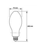 Medidas Bombilla LED E27 18W - 80W TForce Core LED Philips 75031200 |LeonLeds.com