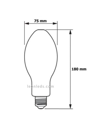 Medidas Bombilla LED E27 18W - 80W TForce Core LED Philips 75031200 |LeonLeds.com