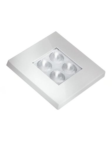 Plafón Luz Interior para Camión, Coche, Furgoneta 12v 24V LED Cuadrado Empotrable Orificio Redondo | LeonLeds