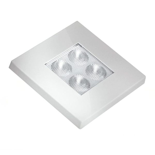 Plafón Luz Interior para Camión, Coche, Furgoneta 12v 24V LED Cuadrado Empotrable Orificio Redondo | LeonLeds