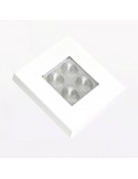Plafón Luz Interior para Camión, Coche, Furgoneta 12v 24V LED Cuadrado Empotrable Orificio Redondo | LeonLeds
