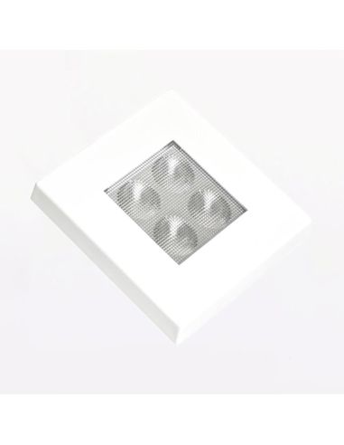 Plafón Luz Interior para Camión, Coche, Furgoneta 12v 24V LED Cuadrado Empotrable Orificio Redondo | LeonLeds
