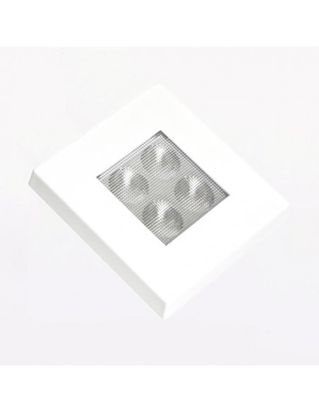 Plafón Luz Interior para Camión, Coche, Furgoneta 12v 24V LED Cuadrado Empotrable Orificio Redondo | LeonLeds