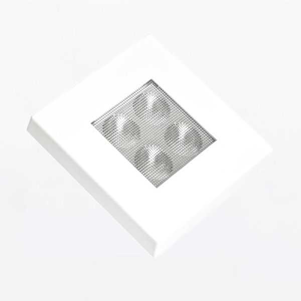 Plafón Luz Interior para Camión, Coche, Furgoneta 12v 24V LED Cuadrado Empotrable Orificio Redondo | LeonLeds