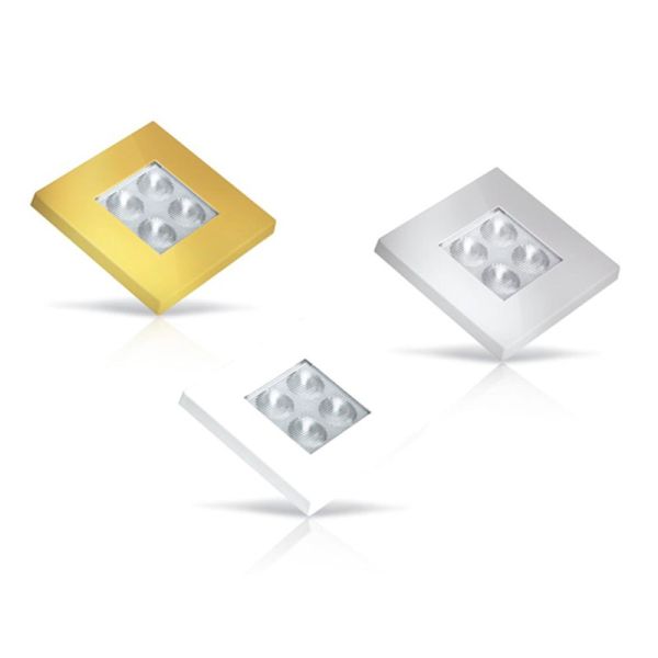 Plafón Luz Interior para Camión, Coche, Furgoneta 12v 24V LED Cuadrado Empotrable Orificio Redondo | LeonLeds
