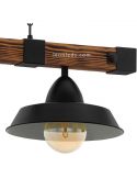 Suspension LED Oldbury 2XE27 | Plafonnier Vintage de Eglo Steel Lighting | Éclairage LeonLeds