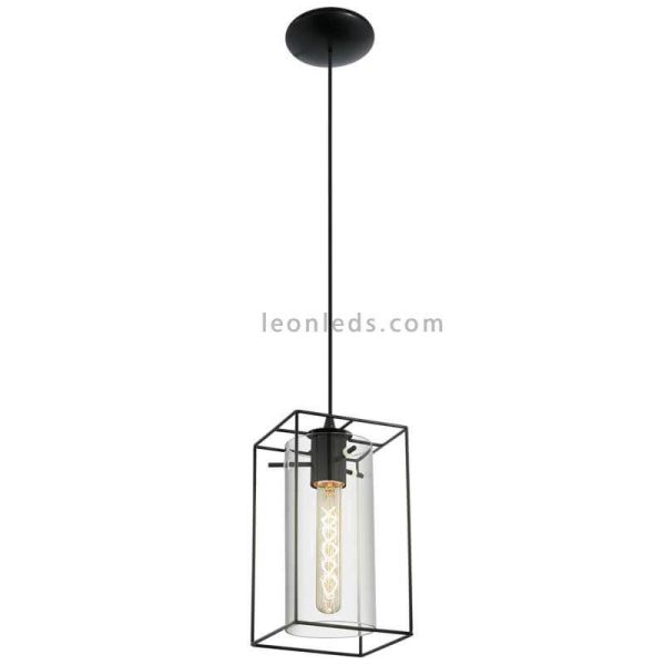 Lámpara de Techo LED colgante Oldbury 2XE27 | Lámpara vintage de techo de Eglo Iluminación | LeonLeds Iluminación
