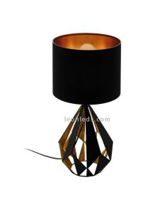 Lámpara de sobremesa LED moderna Carlon 5 1xE27 de Eglo Iluminación | lámpara de mesilla negra| LeonLeds Iluminación