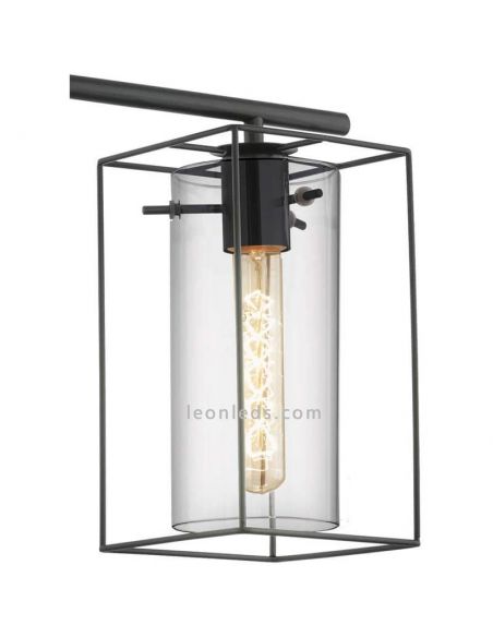 Lámpara de techo LED de cristal colgante Loncino 3XE27 | Lámpara vintage vidrio Eglo Iluminación | LeonLeds Iluminación